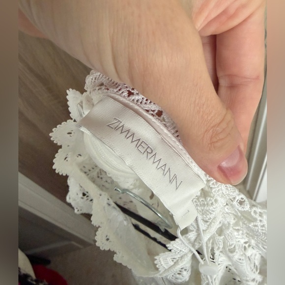ZIMMERMAN Chintz Doily Lace Top In Ivory - Picture 14 of 16